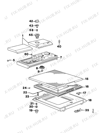 Взрыв-схема стиральной машины Quelle 130RS - Схема узла Control panel and lid